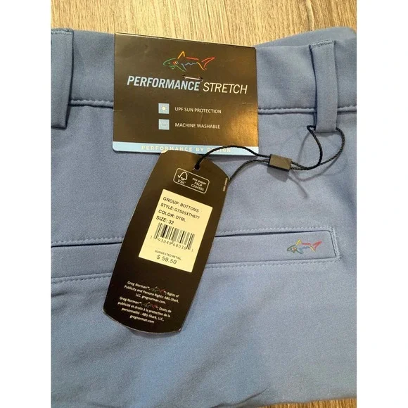 Greg Norman Mens Performance Stretch Golf Shorts Blue Size 32 G7S25XTH677 NEW - Picture 9 of 10